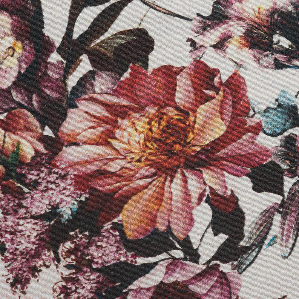 Panel de satén de algodón elástico - Estampado Ofrenda de Hera - Colección Gaia exclusiva de Mood Panel de satén de algodón elástico - Estampado Ofrenda de Hera - Colección Gaia exclusiva de Mood