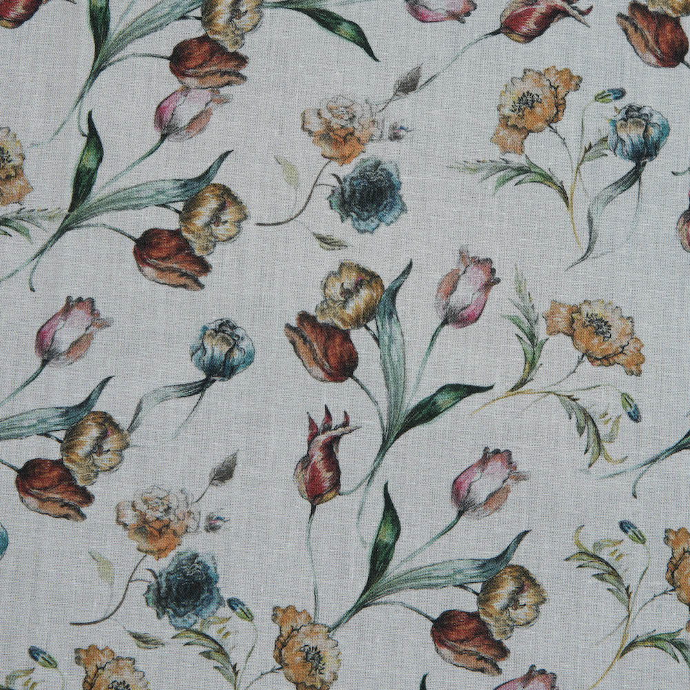 Cotton Voile - White Floral - Peonies at Daybreak Print - Mood Exclusive Botanical Collection Cotton Voile - White Floral - Peonies at Daybreak Print - Mood Exclusive Botanical Collection