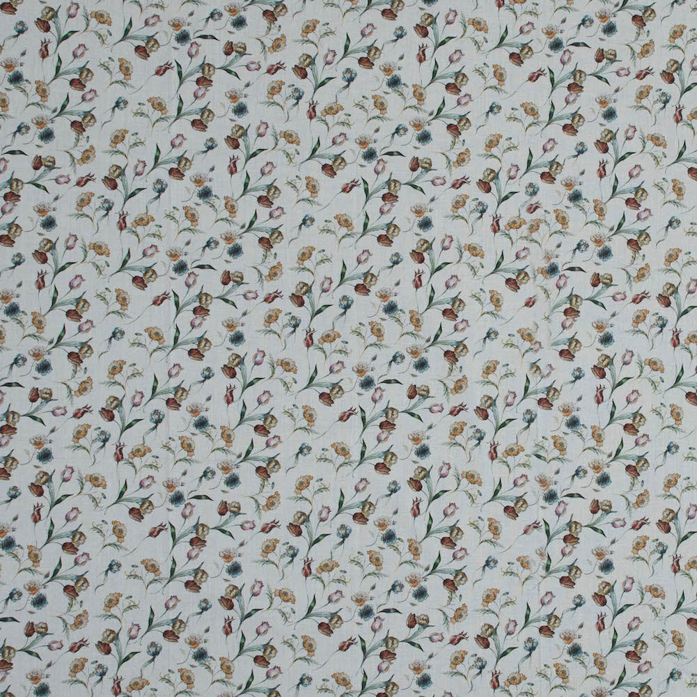 Cotton Voile - White Floral - Peonies at Daybreak Print - Mood Exclusive Botanical Collection Cotton Voile - White Floral - Peonies at Daybreak Print - Mood Exclusive Botanical Collection