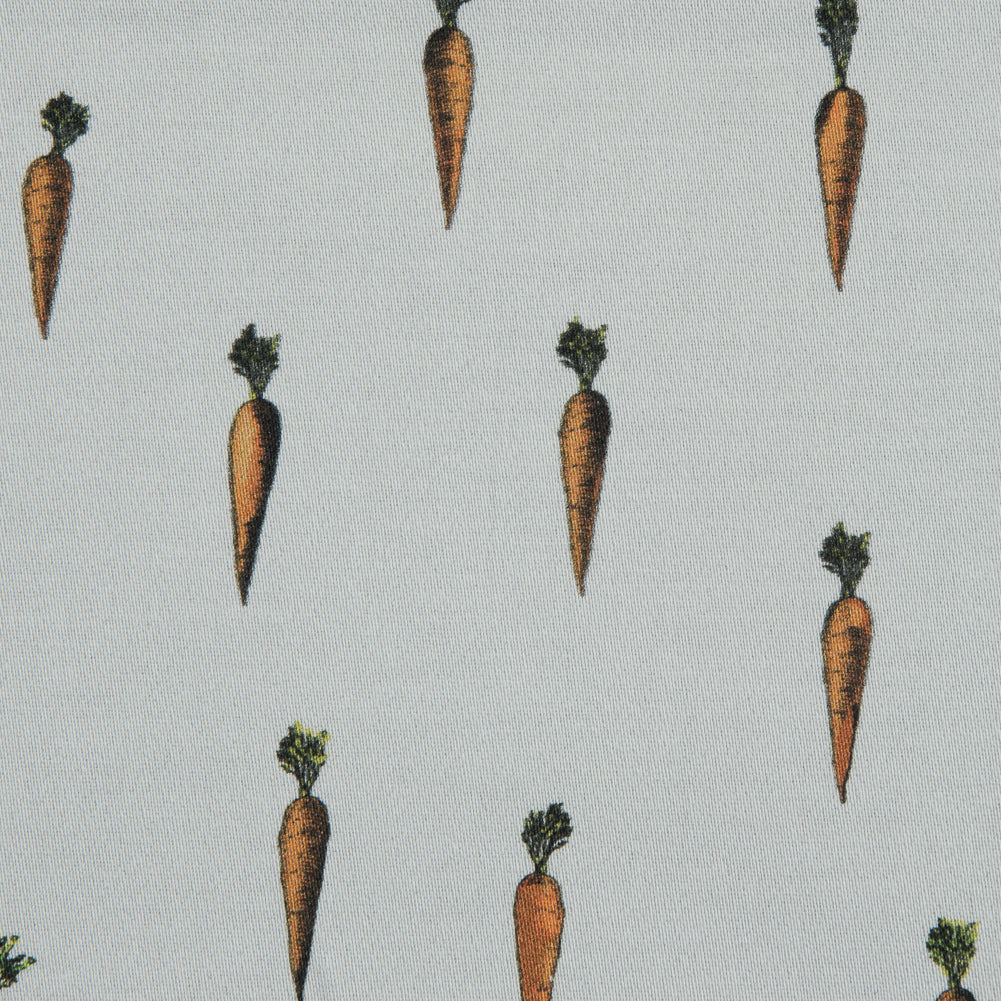 Stretch Cotton Sateen - White Carrots - Carrots of the Hamakua Coast Print - Mood Exclusive Aloha Collection Stretch Cotton Sateen - White Carrots - Carrots of the Hamakua Coast Print - Mood Exclusive Aloha Collection