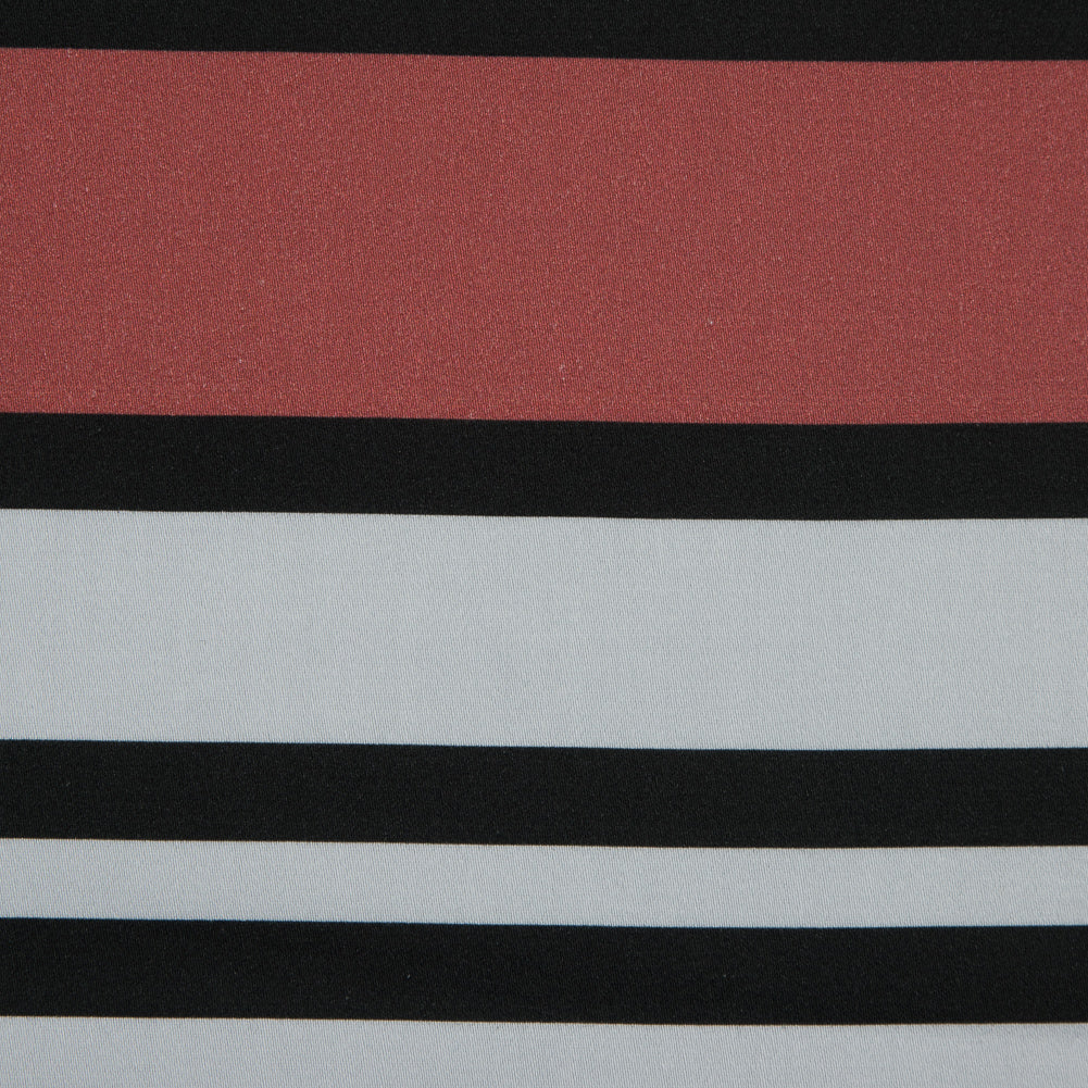 Stretch Cotton Sateen - Coral and White Stripes - Aina Stripe Print - Mood Exclusive Aloha Collection Detail Stretch Cotton Sateen - Coral and White Stripes - Aina Stripe Print - Mood Exclusive Aloha Collection Detail