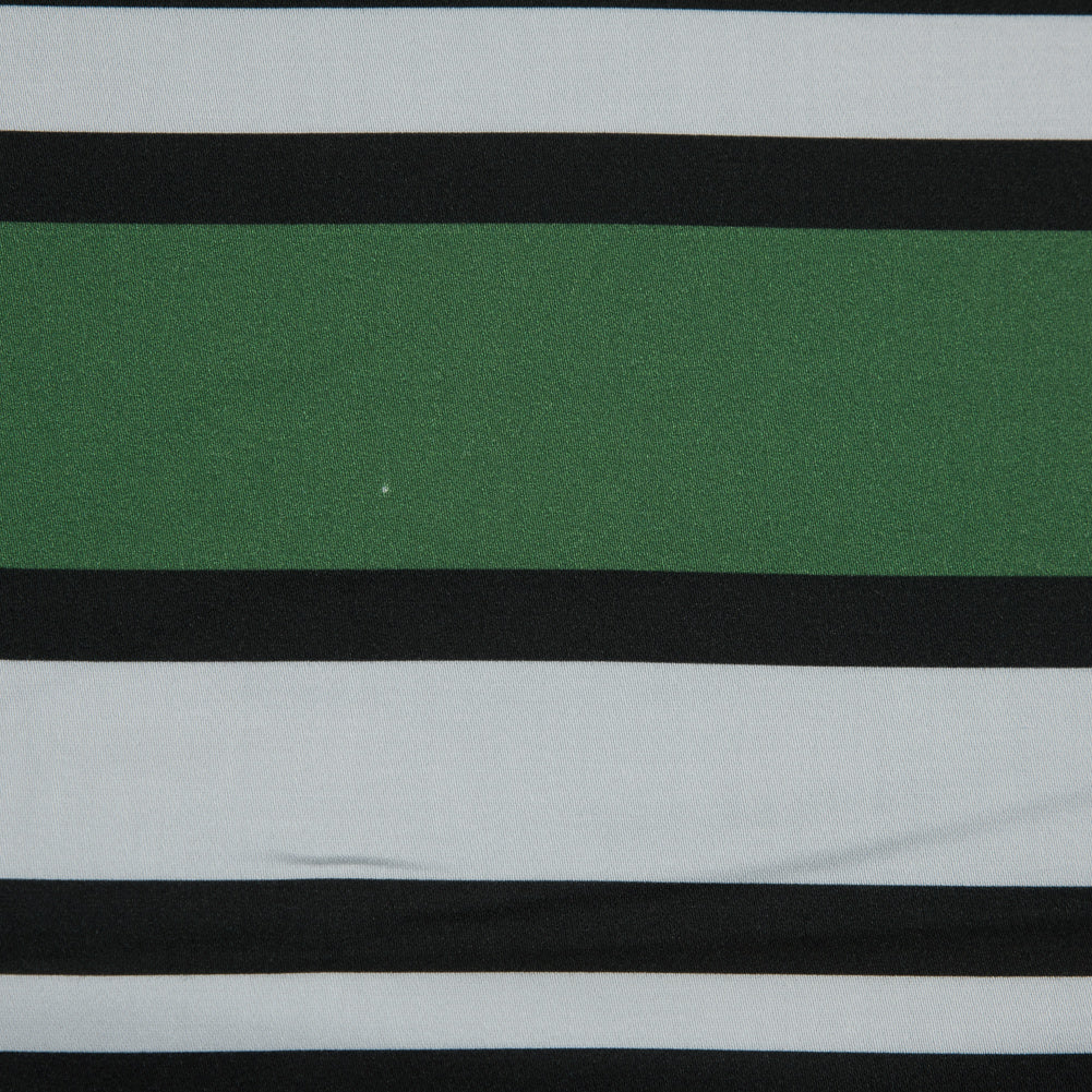 Stretch Cotton Sateen - Green and White Stripes - Aina Stripe Print - Mood Exclusive Aloha Collection - Detail Stretch Cotton Sateen - Green and White Stripes - Aina Stripe Print - Mood Exclusive Aloha Collection - Detail