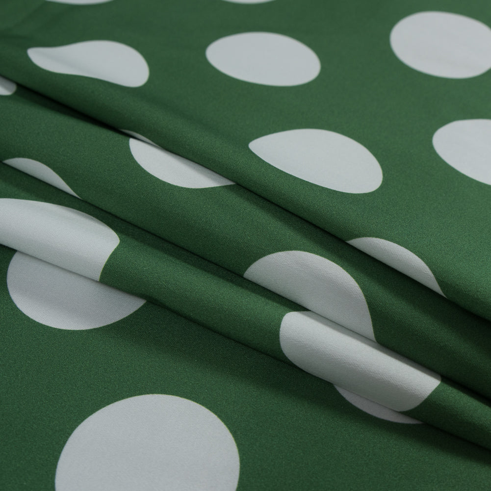 Mood Exclusive Green Mahina Dots Stretch Cotton Sateen Mood Exclusive Green Mahina Dots Stretch Cotton Sateen