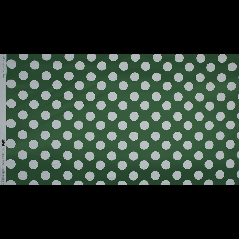 Mood Exclusive Green Mahina Dots Stretch Cotton Sateen Mood Exclusive Green Mahina Dots Stretch Cotton Sateen