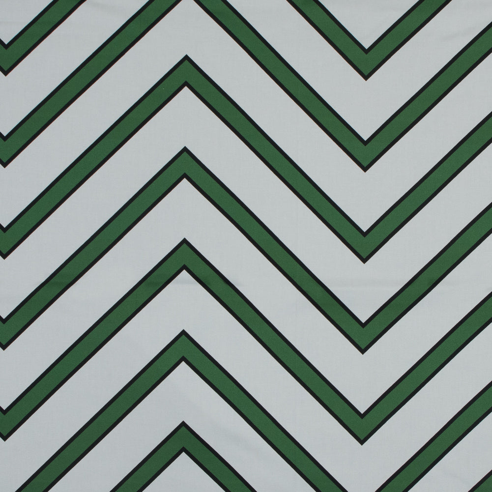 Stretch Cotton Sateen - Green Chevrons - Hele Zig-Zag Print - Mood Exclusive Aloha Collection Stretch Cotton Sateen - Green Chevrons - Hele Zig-Zag Print - Mood Exclusive Aloha Collection