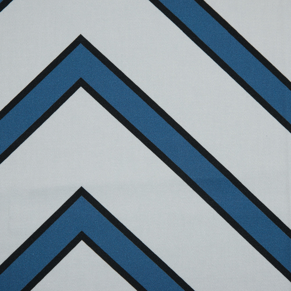 Stretch Cotton Sateen - Blue Chevrons - Mood Exclusive Hele Zig-Zag Print - Detail Stretch Cotton Sateen - Blue Chevrons - Mood Exclusive Hele Zig-Zag Print - Detail