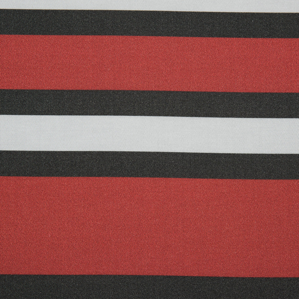 Stretch Cotton Sateen - Red and White Stripes - Mood Exclusive Aina Stripe Print - Detail Stretch Cotton Sateen - Red and White Stripes - Mood Exclusive Aina Stripe Print - Detail