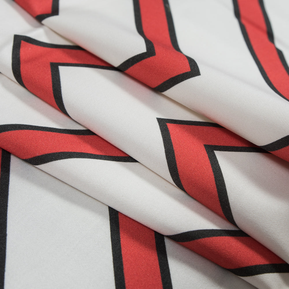 Stretch Cotton Sateen - Red Chrevrons - Mood Exclusive Hele Zig-Zag Print Stretch Cotton Sateen - Red Chrevrons - Mood Exclusive Hele Zig-Zag Print