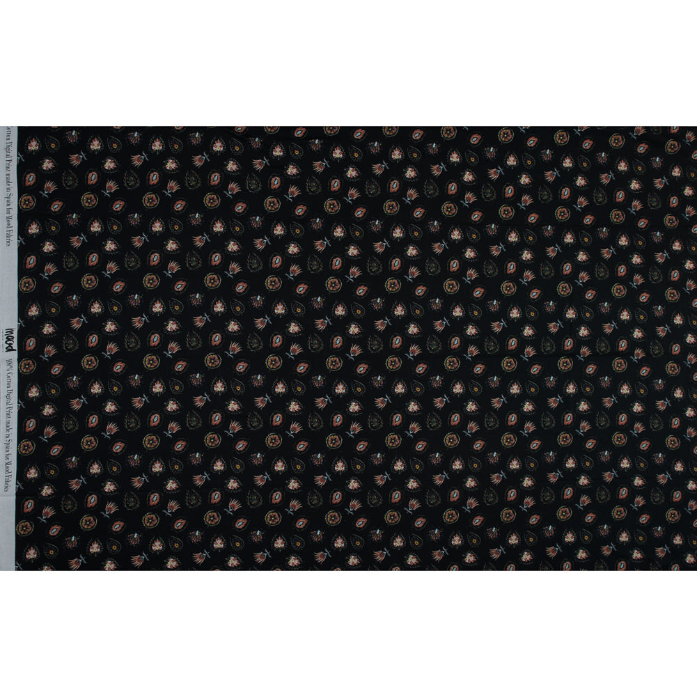 Cotton Voile - Black Floral - Heliconia Flame Print - Mood Exclusive Aloha Collection - Full Cotton Voile - Black Floral - Heliconia Flame Print - Mood Exclusive Aloha Collection - Full