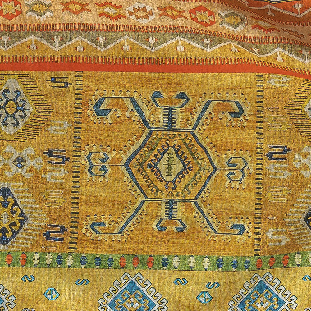 Cotton Voile - Yellow Geometric Stripes - Vishnu's Freedom Print - Mood Exclusive Surya Collection Cotton Voile - Yellow Geometric Stripes - Vishnu's Freedom Print - Mood Exclusive Surya Collection