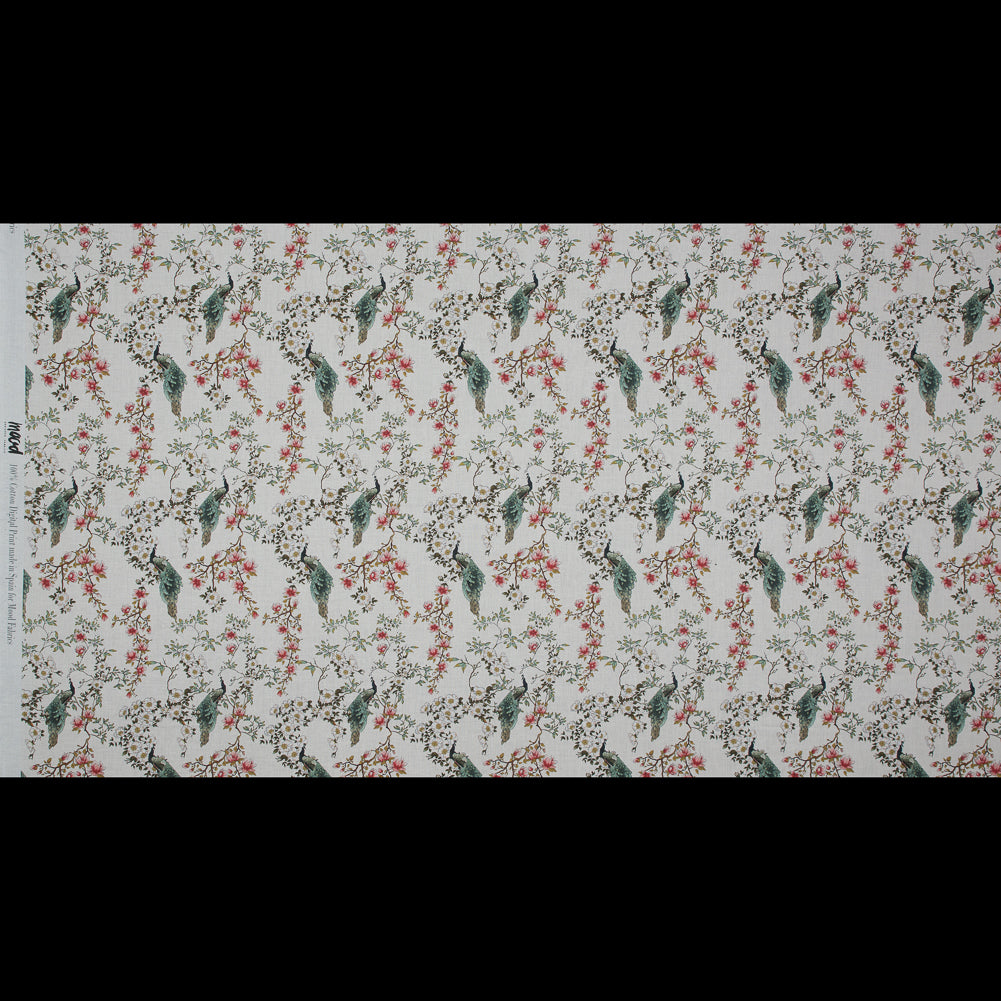 Cotton Voile - White Floral - Dignity of Enlightenment Print - Mood Exclusive Key Largo Collection Cotton Voile - White Floral - Dignity of Enlightenment Print - Mood Exclusive Key Largo Collection