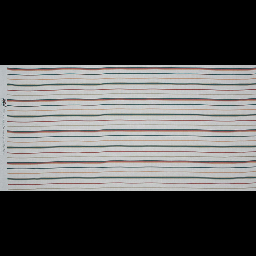 Cotton Voile - Red, Green and White Stripes - Purity of Growth Print - Mood Exclusive Key Largo Collection Cotton Voile - Red, Green and White Stripes - Purity of Growth Print - Mood Exclusive Key Largo Collection
