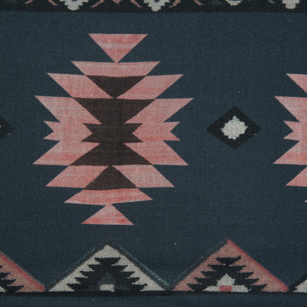 Cotton Voile - Charcoal and Pink Geometric Stripes - Wholeness of Stability Print - Mood Exclusive Key Largo Collection Cotton Voile - Charcoal and Pink Geometric Stripes - Wholeness of Stability Print - Mood Exclusive Key Largo Collection