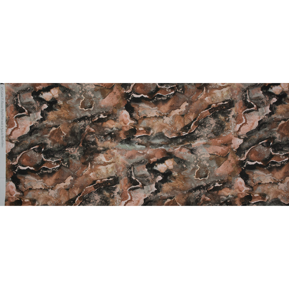 Stretch Cotton Sateen - Beige and Gray Abstract - Excitement of Rebellion Print - Mood Exclusive Key Largo Collection Stretch Cotton Sateen - Beige and Gray Abstract - Excitement of Rebellion Print - Mood Exclusive Key Largo Collection