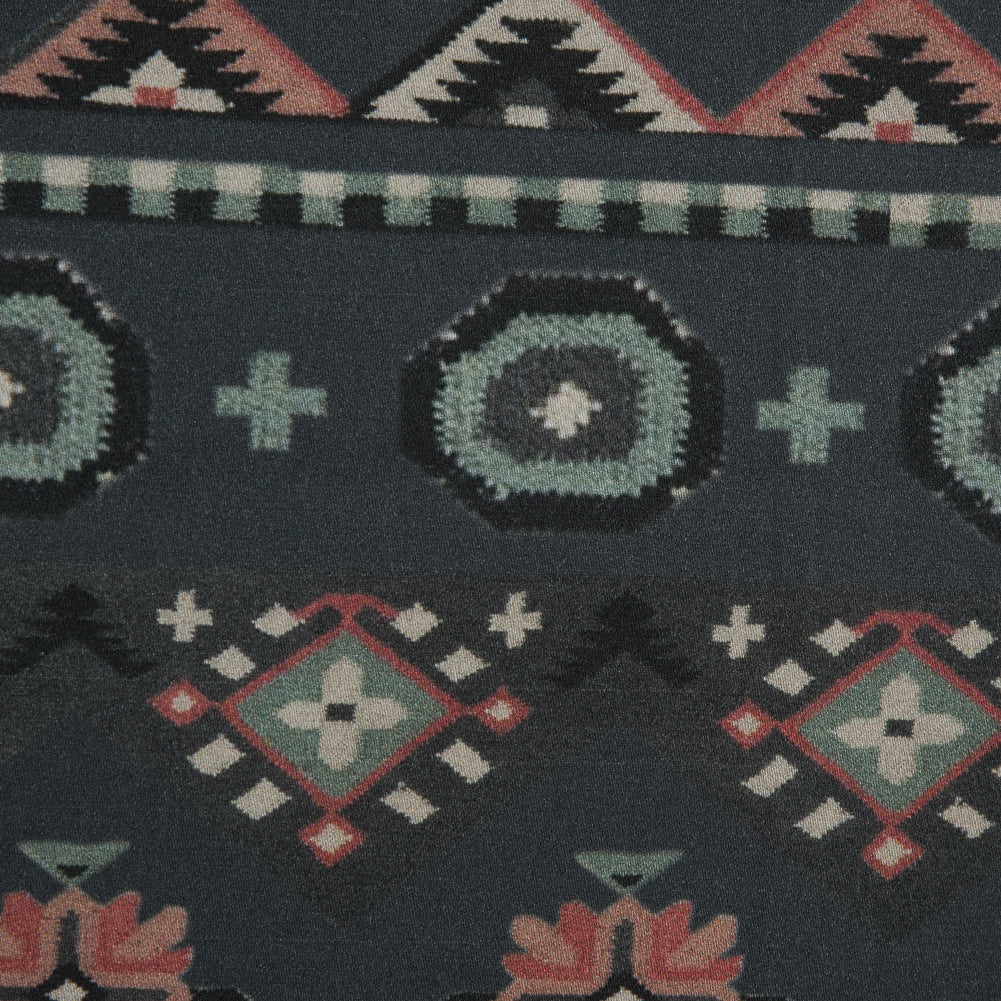 Stretch Cotton Sateen - Charcoal and Pink Geometric Stripes - Wholeness of Stability Print - Mood Exclusive Key Largo Collection Stretch Cotton Sateen - Charcoal and Pink Geometric Stripes - Wholeness of Stability Print - Mood Exclusive Key Largo Collection