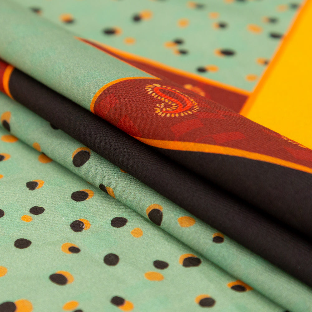 Cotton Voile - Mint, Yellow and Red Geometric - Geometric Playdates Print - Mood Exclusive St. Tropez Collection Cotton Voile - Mint, Yellow and Red Geometric - Geometric Playdates Print - Mood Exclusive St. Tropez Collection