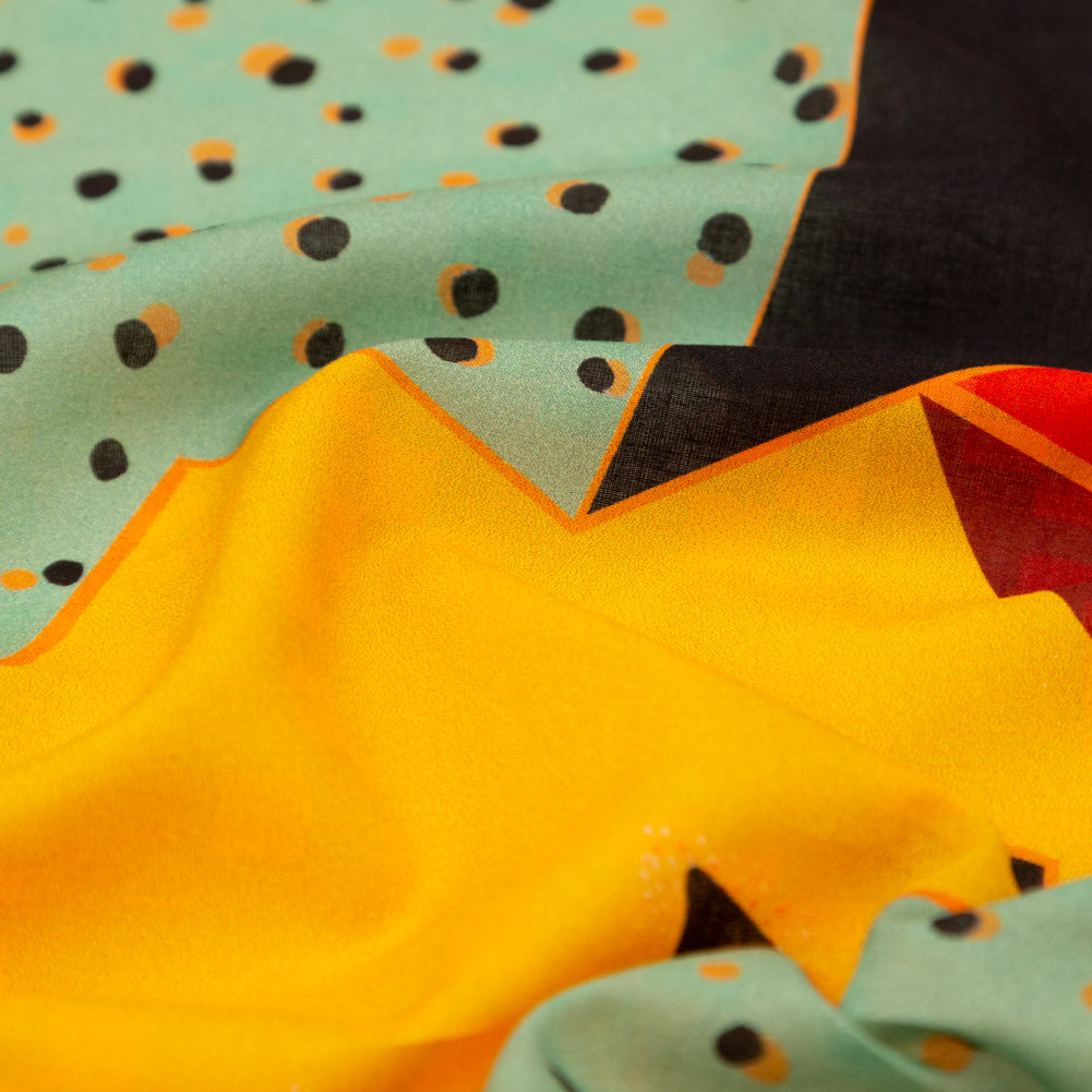Cotton Voile - Mint, Yellow and Red Geometric - Geometric Playdates Print - Mood Exclusive St. Tropez Collection Cotton Voile - Mint, Yellow and Red Geometric - Geometric Playdates Print - Mood Exclusive St. Tropez Collection