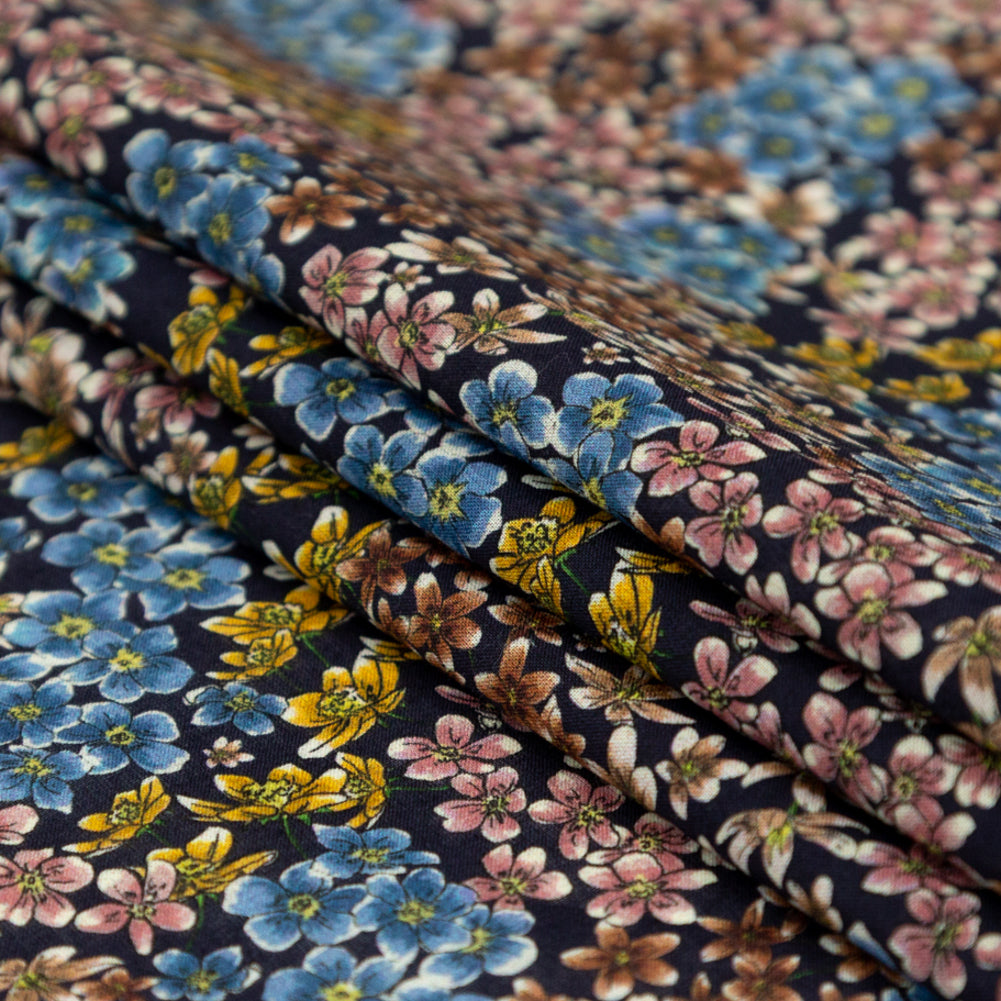 Cotton Voile - Indigo Floral - Floral Symphonies Print - Mood Exclusive St. Tropez Collection Cotton Voile - Indigo Floral - Floral Symphonies Print - Mood Exclusive St. Tropez Collection