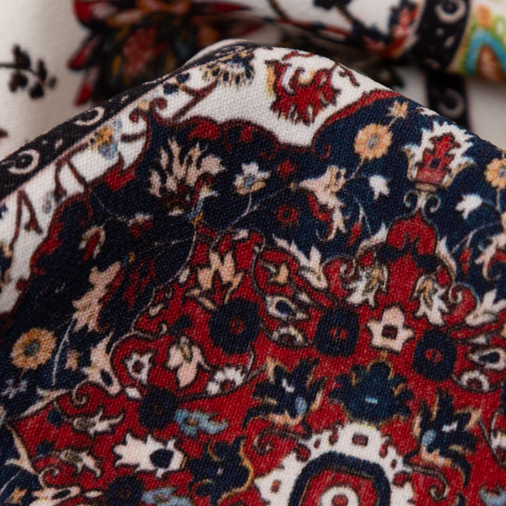 Stretch Polyester Crepe - Floral Patchwork - Ardent Love Print - Mood Exclusive Kenko Collection Stretch Polyester Crepe - Floral Patchwork - Ardent Love Print - Mood Exclusive Kenko Collection