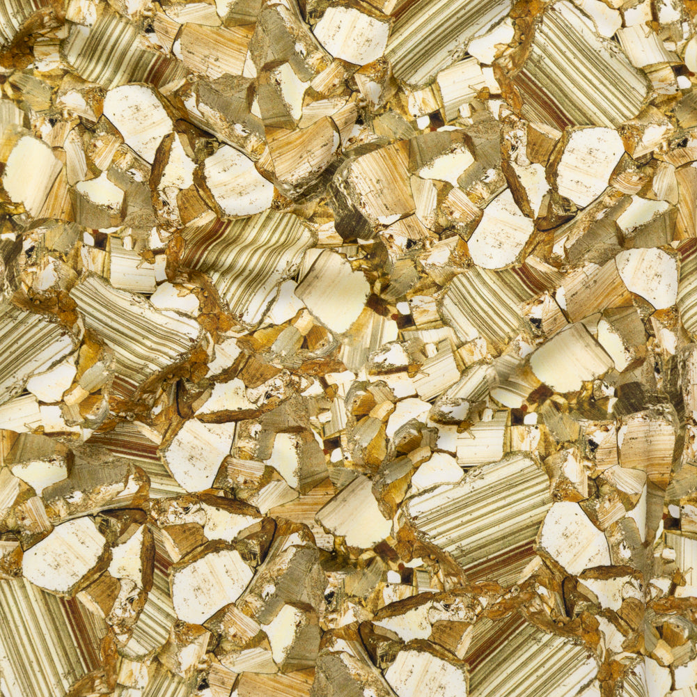 Stretch Cotton Sateen - Gold Rock Fragments - Conversation in Fragments Print - Mood Exclusive Kenko Collection Stretch Cotton Sateen - Gold Rock Fragments - Conversation in Fragments Print - Mood Exclusive Kenko Collection
