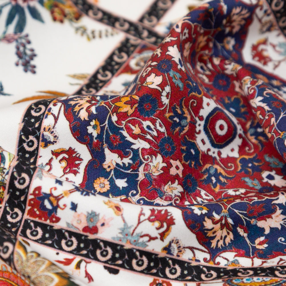 Stretch Cotton Sateen - Floral Patchwork - Ardent Love Print - Mood Exclusive Kenko Collection - Detail Stretch Cotton Sateen - Floral Patchwork - Ardent Love Print - Mood Exclusive Kenko Collection - Detail