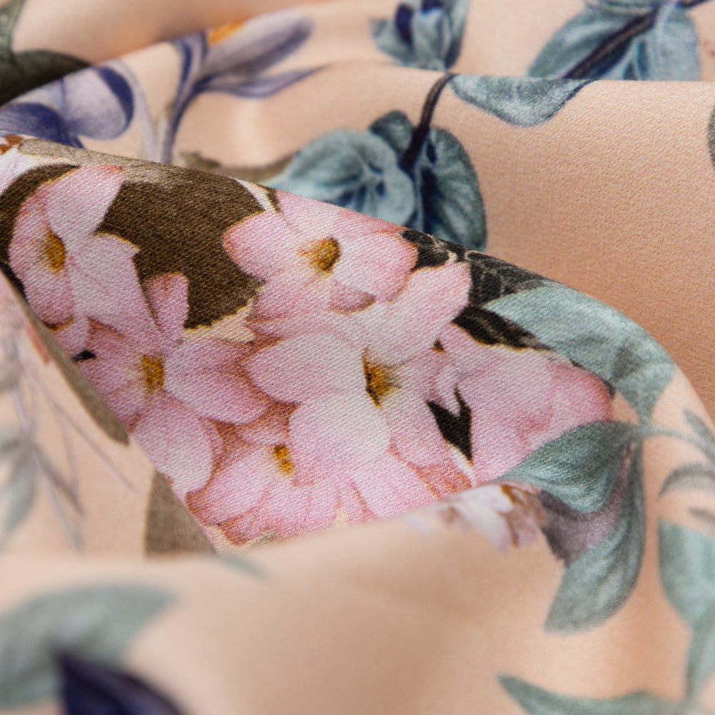 Stretch Cotton Sateen - Bisque Floral - Trifling Thoughts Print - Mood Exclusive Kenko Collection Stretch Cotton Sateen - Bisque Floral - Trifling Thoughts Print - Mood Exclusive Kenko Collection