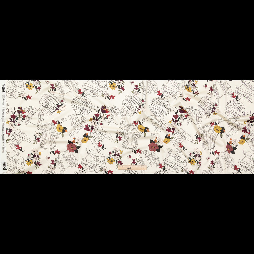 Mood Exclusive Winter White Mono No Aware Stretch Cotton Sateen Mood Exclusive Winter White Mono No Aware Stretch Cotton Sateen