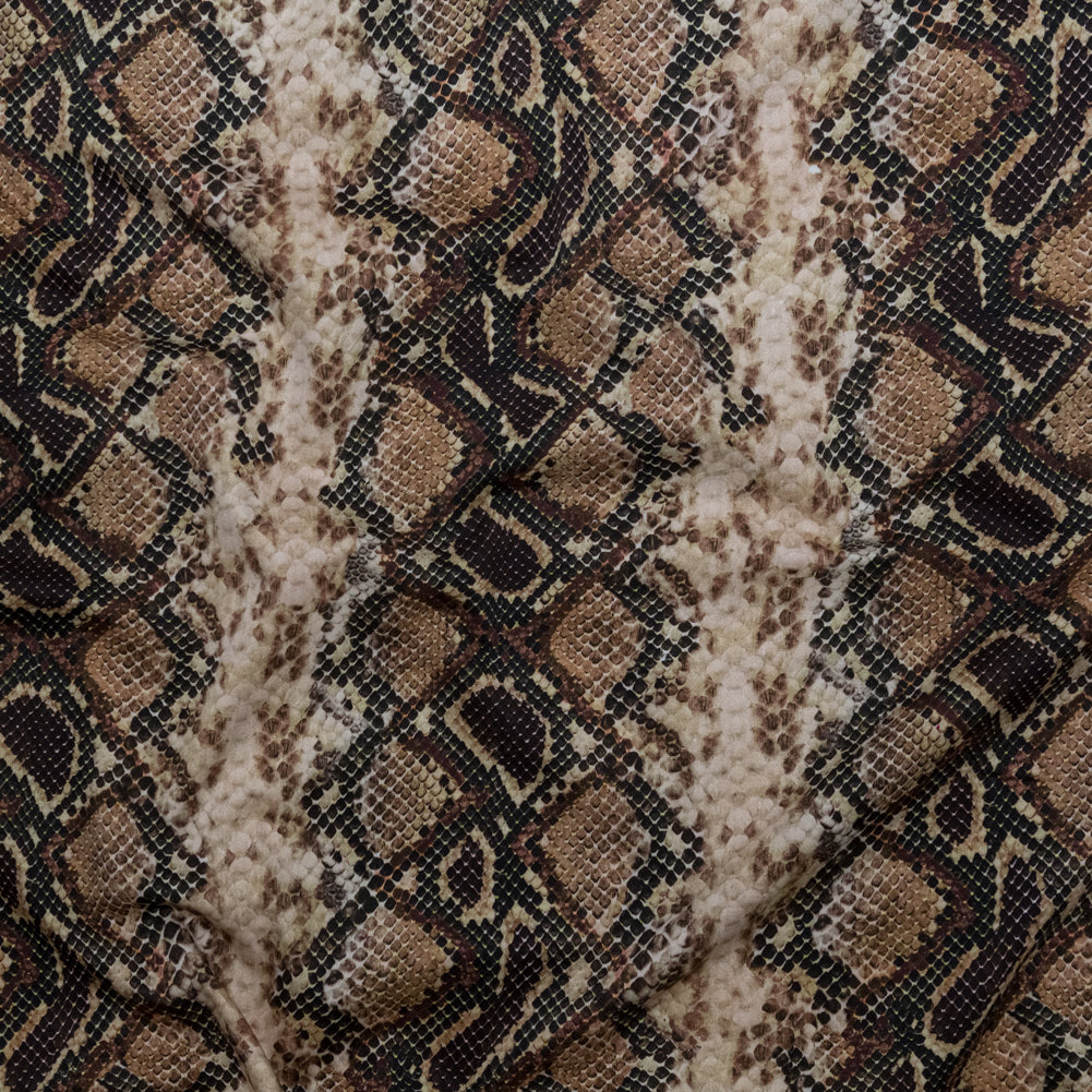Stretch Cotton Sateen - Black and Beige Snakeskin - Slithering Sophistication Print - Mood Exclusive Serengeti Collection Stretch Cotton Sateen - Black and Beige Snakeskin - Slithering Sophistication Print - Mood Exclusive Serengeti Collection