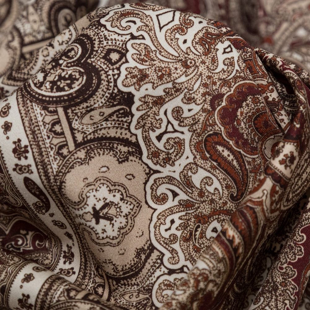 Stretch Cotton Sateen - Bandana Patchwork - Majestic Medley Print - Mood Exclusive Serengeti Collection Stretch Cotton Sateen - Bandana Patchwork - Majestic Medley Print - Mood Exclusive Serengeti Collection