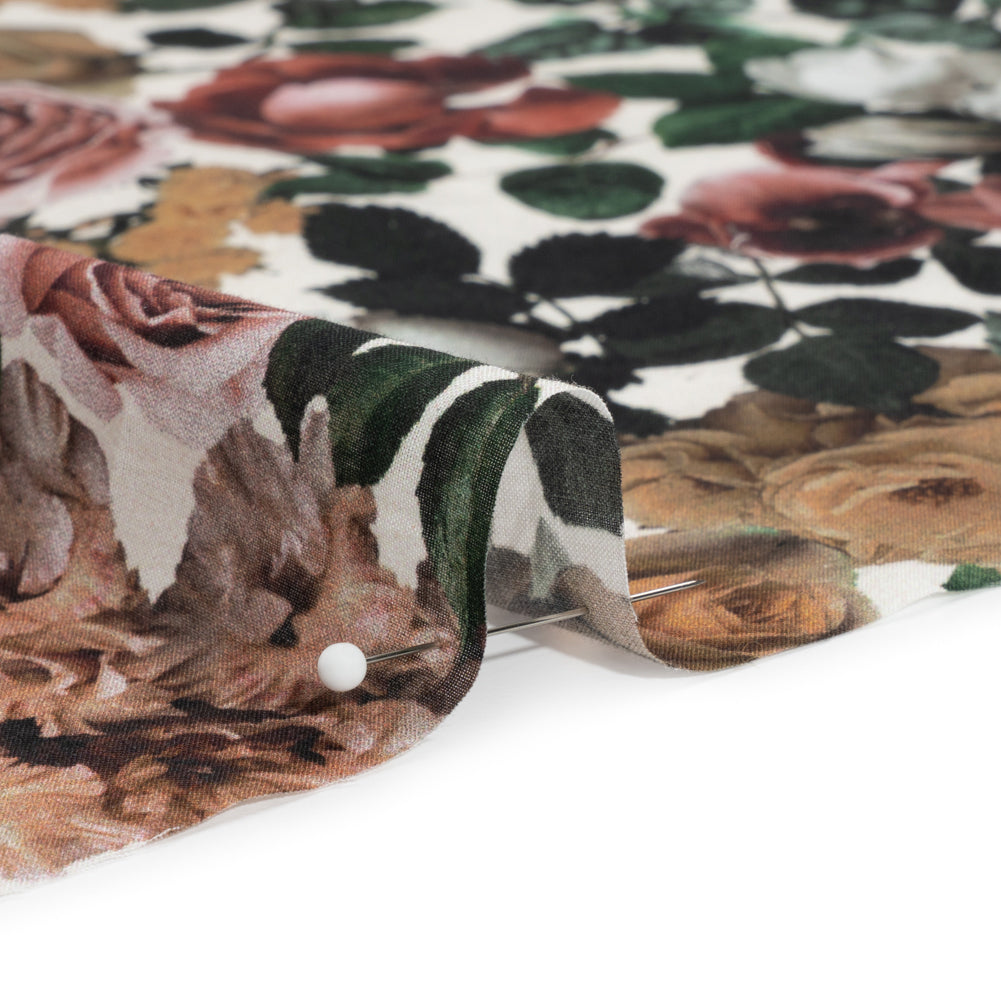 Cotton Voile - White and Green Floral - Ethereal Verdure Print - Mood Exclusive Serengeti Collection Detail Cotton Voile - White and Green Floral - Ethereal Verdure Print - Mood Exclusive Serengeti Collection Detail