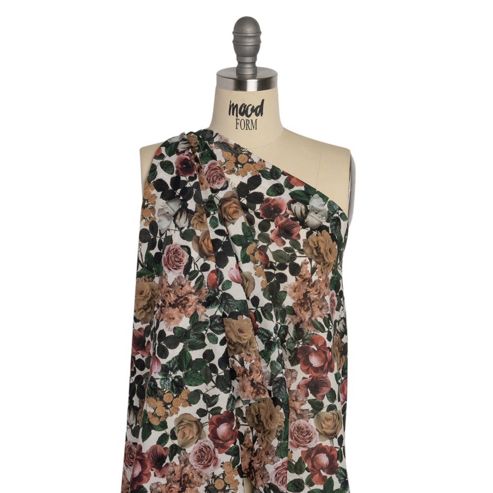 Cotton Voile - White and Green Floral - Ethereal Verdure Print - Mood Exclusive Serengeti Collection Drape Cotton Voile - White and Green Floral - Ethereal Verdure Print - Mood Exclusive Serengeti Collection Drape