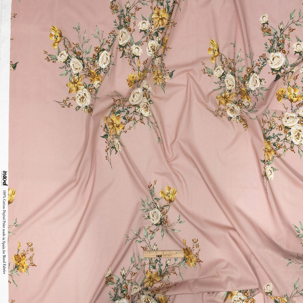 Cotton Voile - Pink, Yellow and White Rose Sprays - Bella Verona Print - Mood Exclusive Viso Collection Cotton Voile - Pink, Yellow and White Rose Sprays - Bella Verona Print - Mood Exclusive Viso Collection