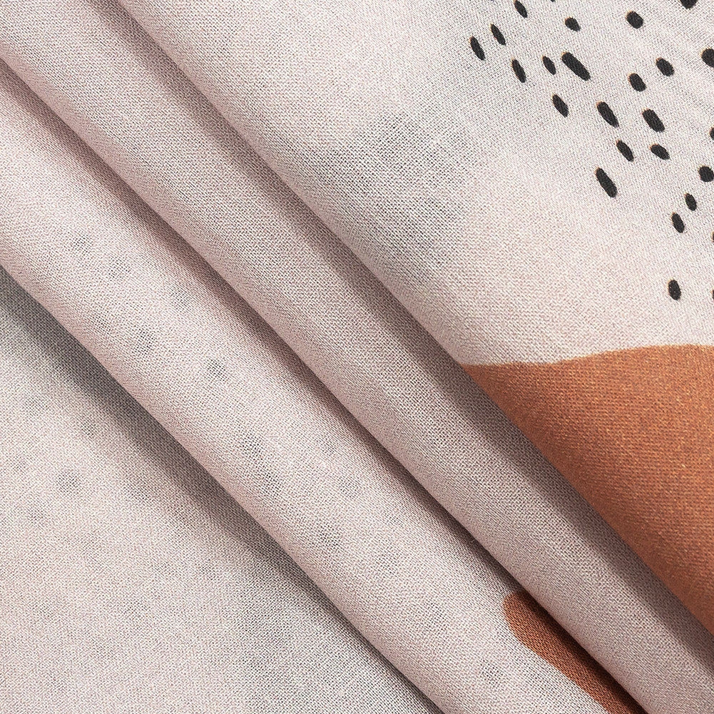 Cotton Voile - Pink and Multi Fashionable Figures - Sulla Piazza Print - Mood Exclusive Viso Collection - Folded Cotton Voile - Pink and Multi Fashionable Figures - Sulla Piazza Print - Mood Exclusive Viso Collection - Folded