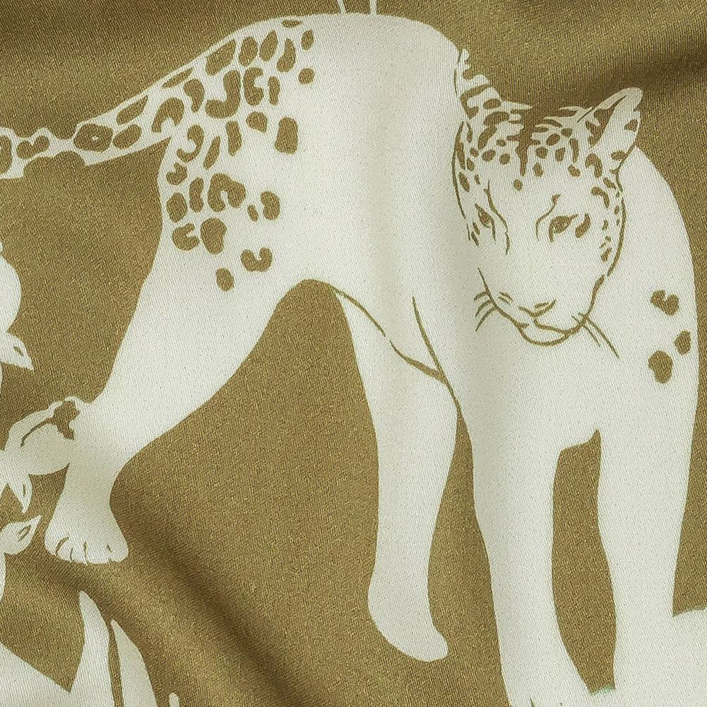 Rayon Challis - Olive Animals and Leaves - Understory Samba Print - Mood Exclusive Rio Collection Rayon Challis - Olive Animals and Leaves - Understory Samba Print - Mood Exclusive Rio Collection