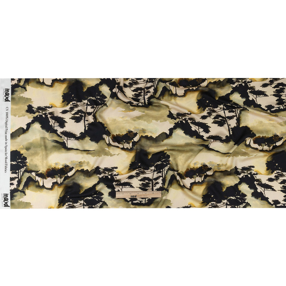Rayon Challis - Watercolor Trees - Spectral Canopy Print - Mood Exclusive Rio Collection