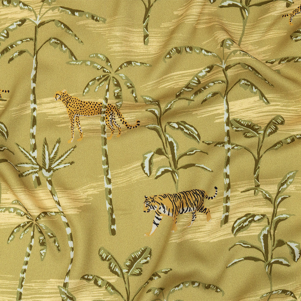 Rayon Challis - Palm Trees and Big Cats - Cerrado Print - Mood Exclusive Rio Collection Rayon Challis - Palm Trees and Big Cats - Cerrado Print - Mood Exclusive Rio Collection