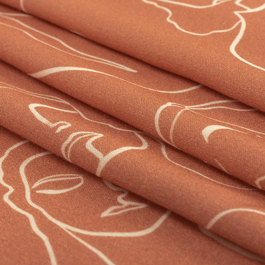 Rayon Challis - Pink Face Outlines - Sweltering Society Print - Mood Exclusive Rio Collection Rayon Challis - Pink Face Outlines - Sweltering Society Print - Mood Exclusive Rio Collection