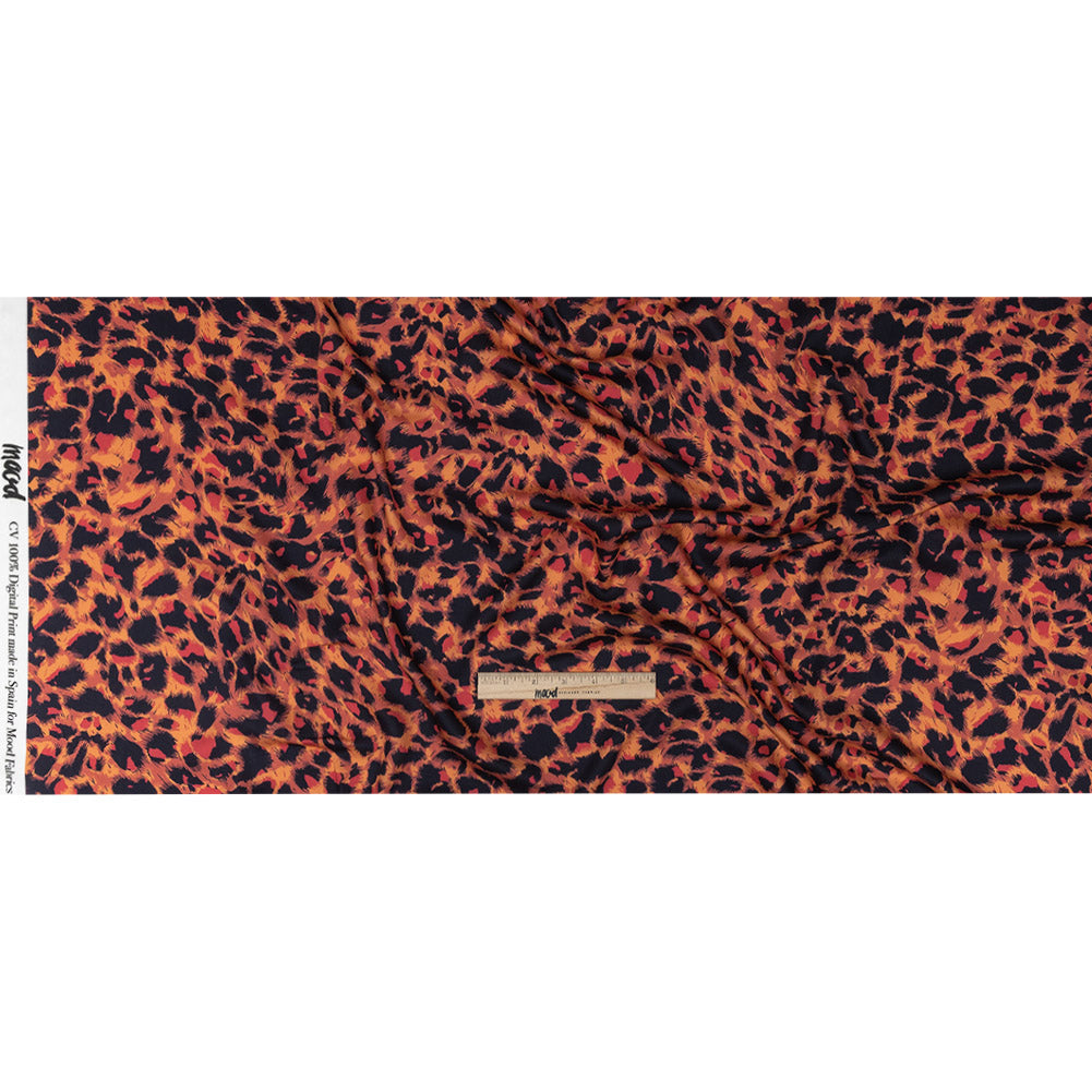 Rayon Challis - Pink and Orange Leopard Spots - Tijuca Sunrise Print - Mood Exclusive Rio Collection Rayon Challis - Pink and Orange Leopard Spots - Tijuca Sunrise Print - Mood Exclusive Rio Collection