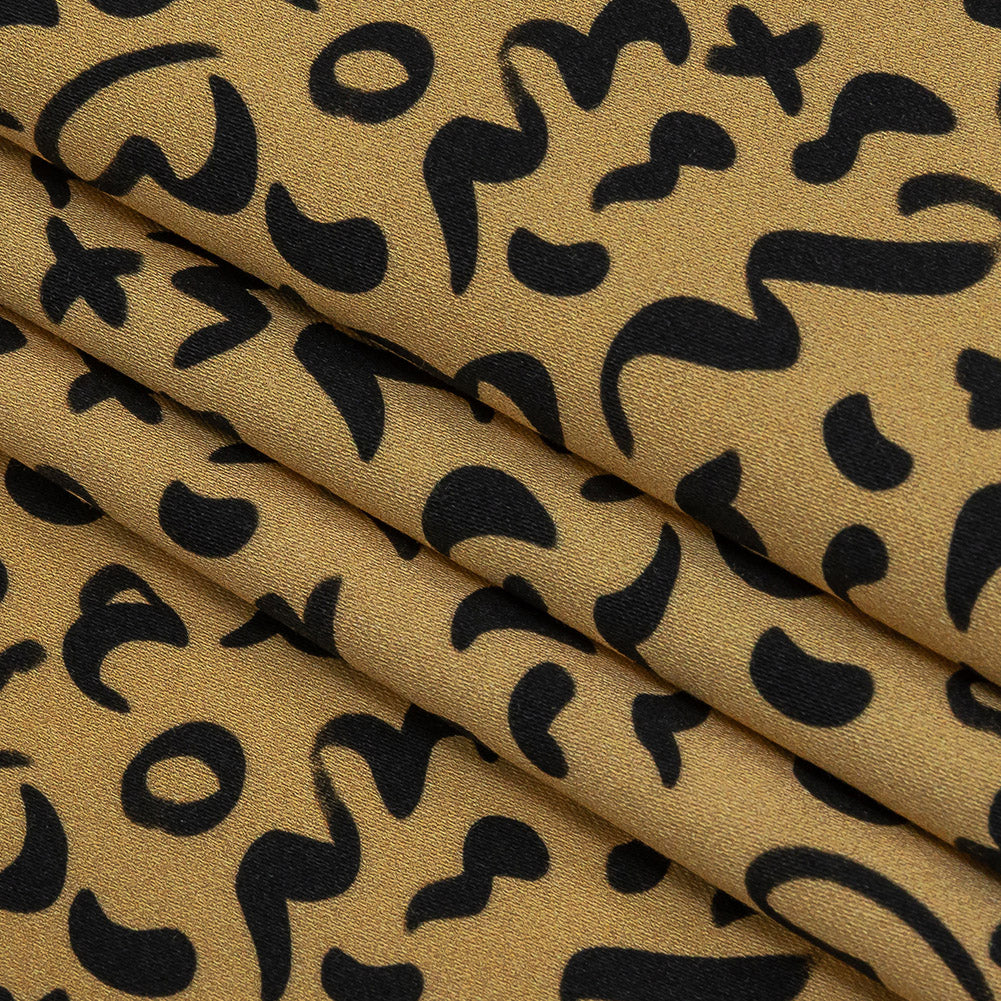 Stretch Cotton Sateen - Straw Doodle Spots - Ancient Iconography Print - Mood Exclusive Rio Collection Stretch Cotton Sateen - Straw Doodle Spots - Ancient Iconography Print - Mood Exclusive Rio Collection
