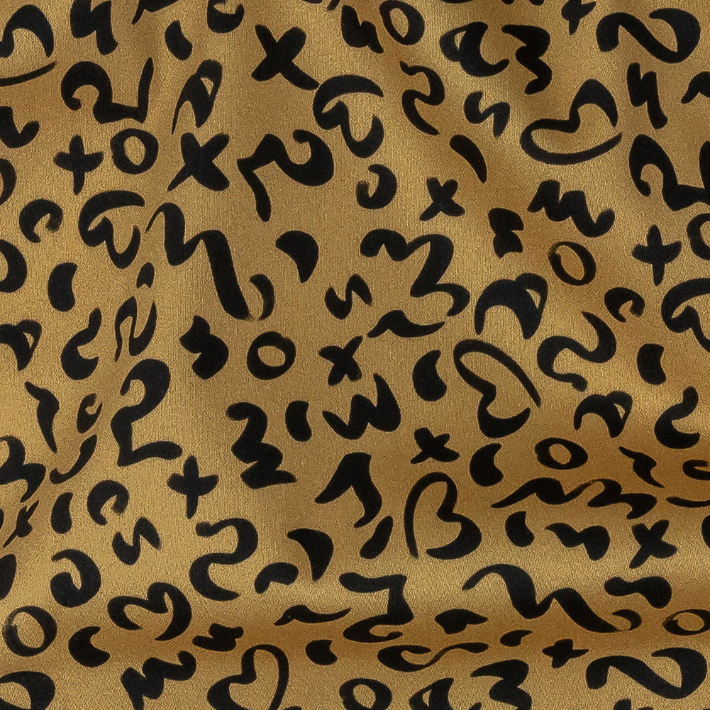 Stretch Cotton Sateen - Straw Doodle Spots - Ancient Iconography Print - Mood Exclusive Rio Collection Stretch Cotton Sateen - Straw Doodle Spots - Ancient Iconography Print - Mood Exclusive Rio Collection