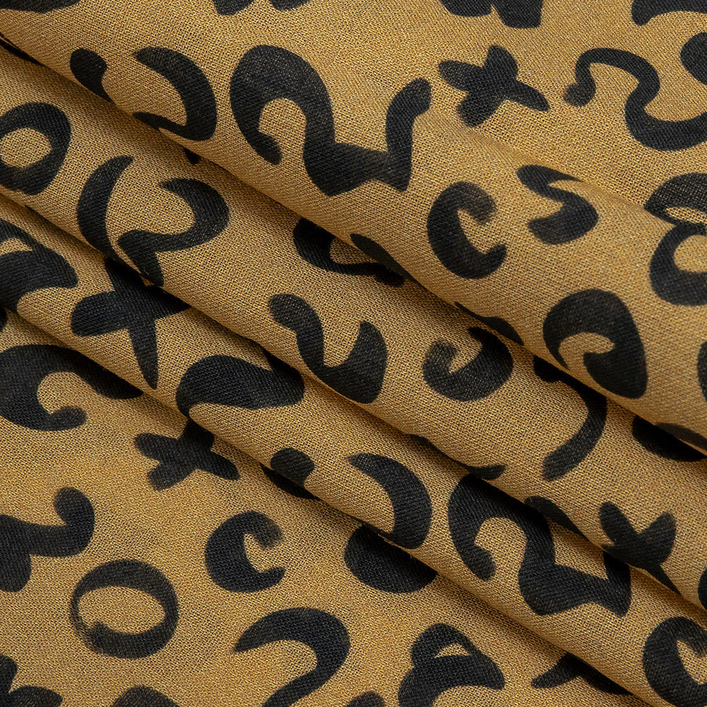 Cotton Voile - Straw Doodle Spots - Ancient Iconography Print - Mood Exclusive Rio Collection Cotton Voile - Straw Doodle Spots - Ancient Iconography Print - Mood Exclusive Rio Collection