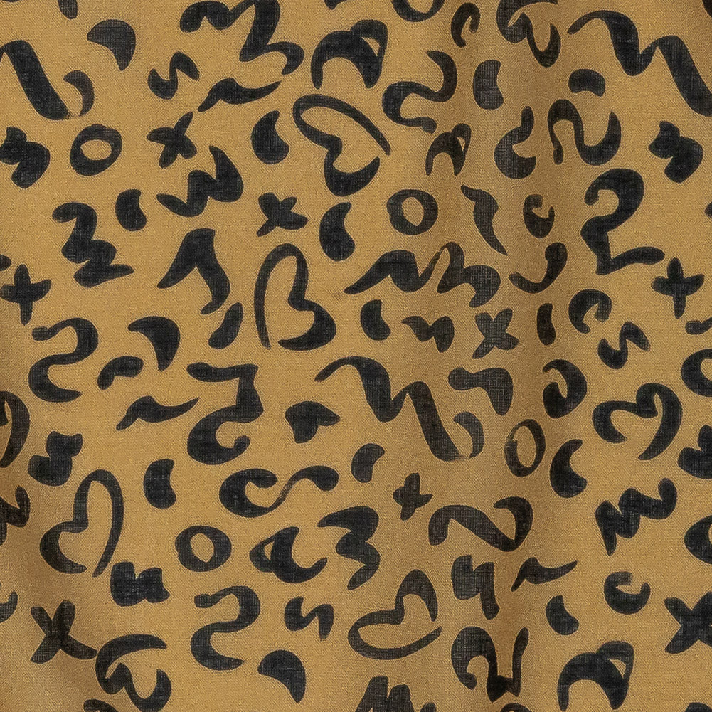 Cotton Voile - Straw Doodle Spots - Ancient Iconography Print - Mood Exclusive Rio Collection Cotton Voile - Straw Doodle Spots - Ancient Iconography Print - Mood Exclusive Rio Collection