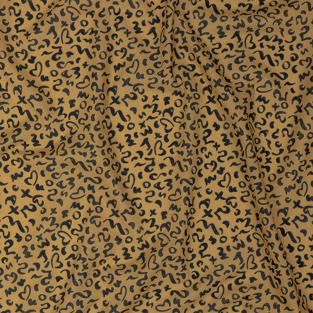 Cotton Voile - Straw Doodle Spots - Ancient Iconography Print - Mood Exclusive Rio Collection Cotton Voile - Straw Doodle Spots - Ancient Iconography Print - Mood Exclusive Rio Collection