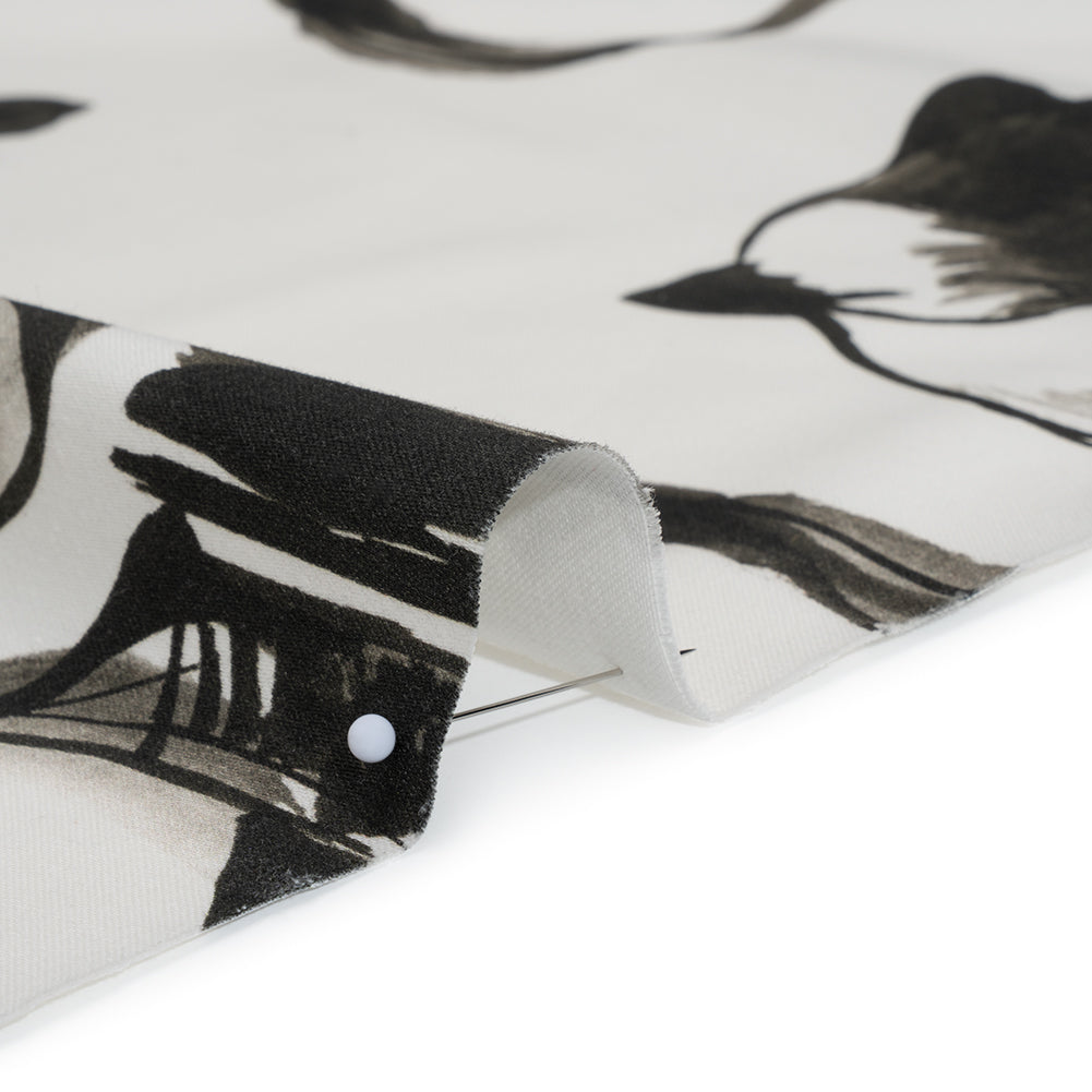Stretch Cotton Sateen - Inky Cats - Feline Phantasm Print - Mood Exclusive Twilight Collection Detail Stretch Cotton Sateen - Inky Cats - Feline Phantasm Print - Mood Exclusive Twilight Collection Detail