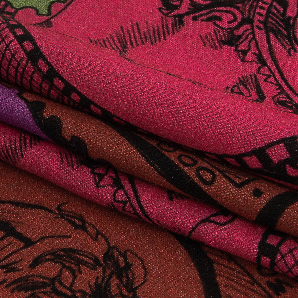 Rayon Challis - Rainbow Greek Bust Stamps - Sending Love Print - Mood Exclusive Sugar Collection Rayon Challis - Rainbow Greek Bust Stamps - Sending Love Print - Mood Exclusive Sugar Collection