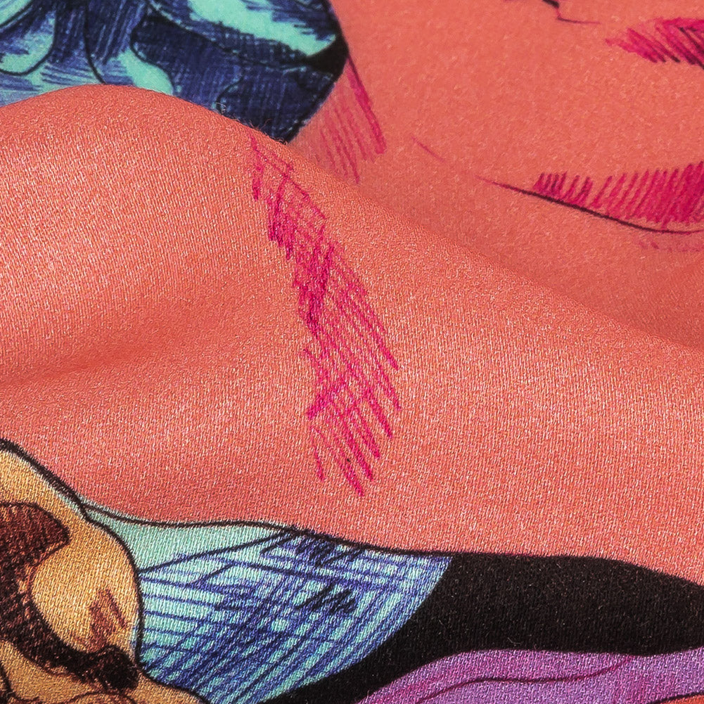 Rayon Challis - Rainbow Roman Busts - Saccharine Statuary Print - Mood Exclusive Sugar Collection Rayon Challis - Rainbow Roman Busts - Saccharine Statuary Print - Mood Exclusive Sugar Collection