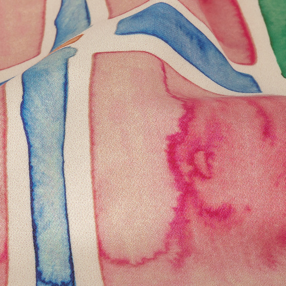 Stretch Cotton Sateen - Rainbow Watercolor Plaid - Jujube Jubilee Print - Mood Exclusive Sugar Collection Stretch Cotton Sateen - Rainbow Watercolor Plaid - Jujube Jubilee Print - Mood Exclusive Sugar Collection