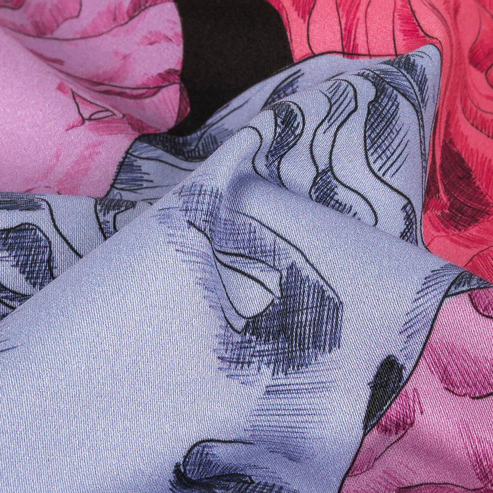 Stretch Cotton Sateen - Rainbow Roman Busts - Saccharine Statuary Print - Mood Exclusive Sugar Collection Stretch Cotton Sateen - Rainbow Roman Busts - Saccharine Statuary Print - Mood Exclusive Sugar Collection