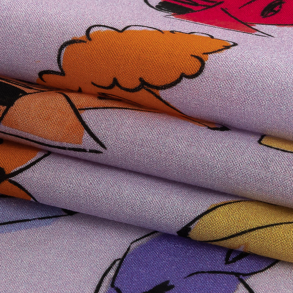 Cotton Voile - Lilac and Rainbow Dog Doodles - TREATS Print - Mood Exclusive Sugar Collection Cotton Voile - Lilac and Rainbow Dog Doodles - TREATS Print - Mood Exclusive Sugar Collection