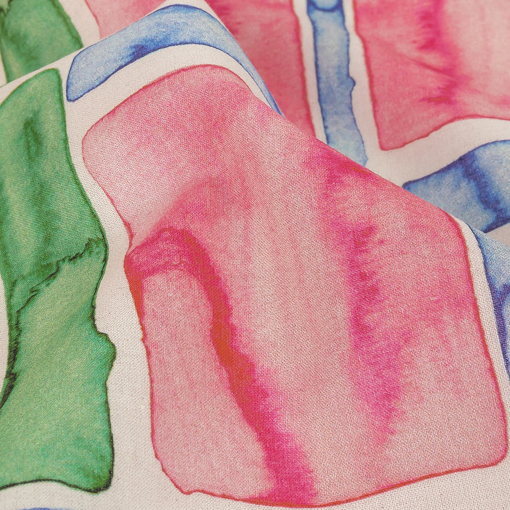 Cotton Voile - Rainbow Watercolor Plaid - Jujube Jubilee Print - Mood Exclusive Sugar Collection Cotton Voile - Rainbow Watercolor Plaid - Jujube Jubilee Print - Mood Exclusive Sugar Collection